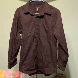 George Medium Black Long Sleeved Dress Shirt EUC